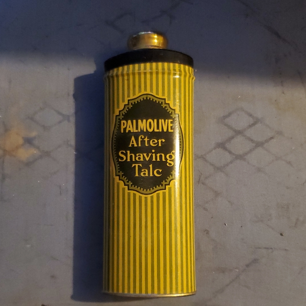 Vintage Palmolive Yellow After Shaving Talc for Men
